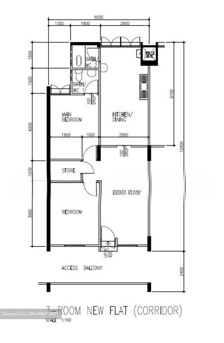 Blk 124 Ang Mo Kio Avenue 6 (Ang Mo Kio), HDB 3 Rooms #548496701